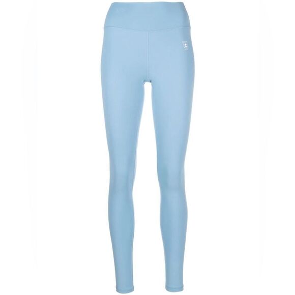 NEW Sporty & Rich Runner logo-print leggings in blue - Picture 7 of 12